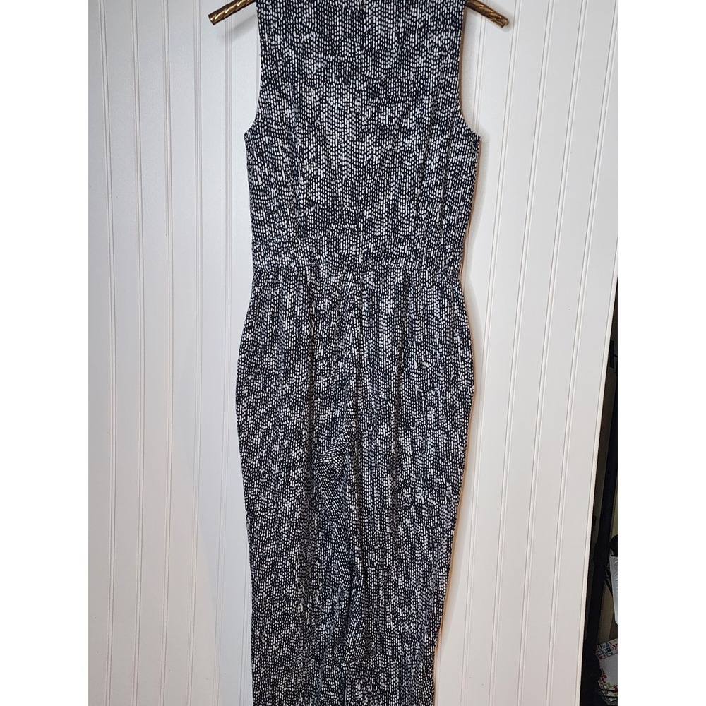 Jennifer Lopez Jumpsuit Small One Piece Black/White sleeveless - Picture 6 of 8